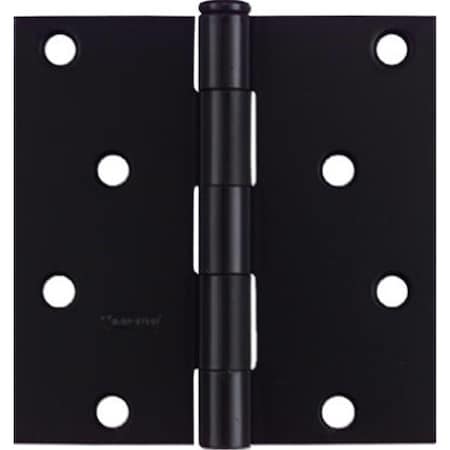 Greengrass N241-208 4 x 4 in. Black Square Corner Door Hinge GR136117